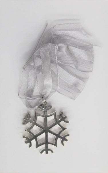 LINKS OF LONDON Silver Plated Snow Flake Christmas Tree Charm On Ribbon NEW