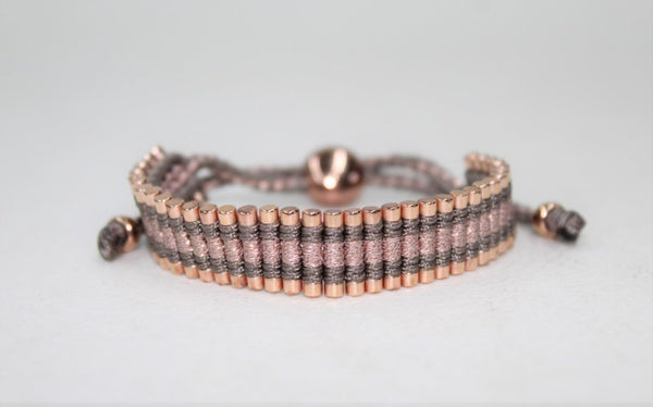 LINKS OF LONDON Friendship Rose Gold Vermeil Mink Copper Bracelet NEW RRP250