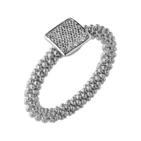 LINKS OF LONDON Ladies Stardust 925 Square Cubic Zirconia Ring N NEW RRP150