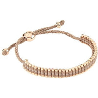 LINKS OF LONDON Ladies Friendship Mini 925 Rose Gold Taupe Bracelet NEW RRP190