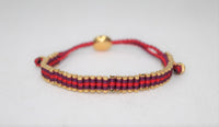 LINKS OF LONDON Ladies Friendship Mini Gold Red Purple Bracelet NEW RRP190