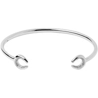 LINKS OF LONDON Ascot 925 Diamond Pave Horse Shoe Cuff Bracelet M RRP420 NEW