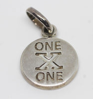 LINKS OF LONDON Ladies Sterling Silver S925 'One X One' Round Disc Charm NEW