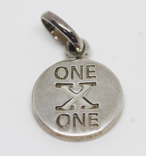 LINKS OF LONDON Ladies Sterling Silver S925 'One X One' Round Disc Charm NEW