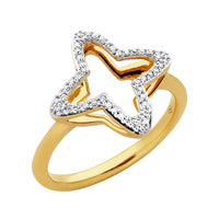 LINKS OF LONDON Yellow Gold Vermeil Splendour Cut Out Ring N NEW RRP350