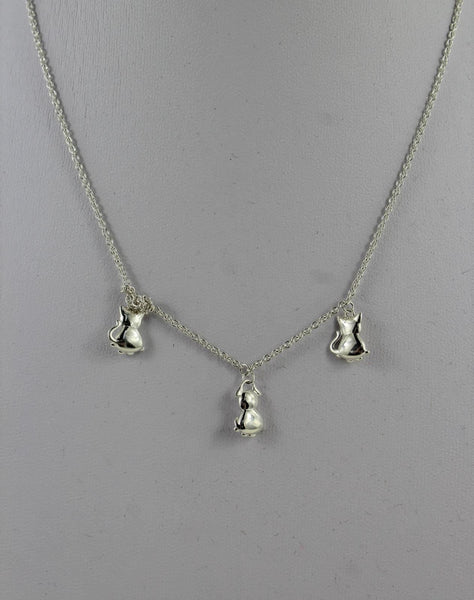 LINKS OF LONDON Ladies Sterling Silver Kittens & Puppy Necklace 1010.1060 NEW