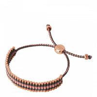 LINKS OF LONDON Rose Gold Vermeil Grey/Copper Friendship Bracelet RRP240 NEW
