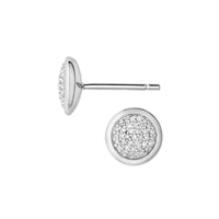 LINKS OF LONDON Ladies Diamond Essentials St. Silver Round Earrings NEW RRP210