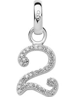 LINKS OF LONDON Sterling Silver Diamond Number 2 Silhouette Charm RRP140 NEW