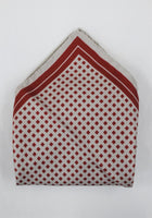 LINKS OF LONDON Men's Red/Grey 4 Patterned Silk Pocket Square 17"x17" BNWT