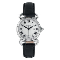 LINKS OF LONDON Ladies Stainless Steel Black Leather Driver Watch RRP355 NEW
