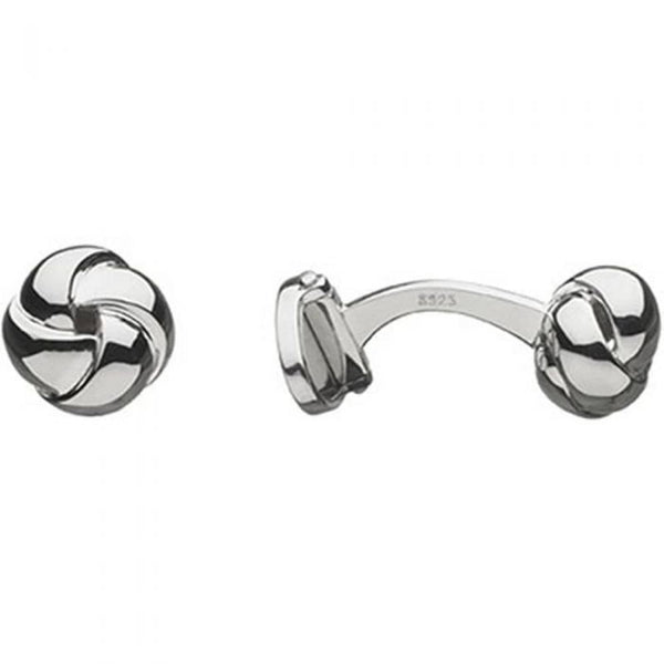 LINKS OF LONDON Men's Knot T-Bar Sterling Silver Round Cufflinks RRP100 NEW