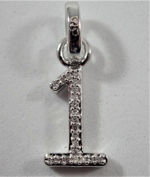 LINKS OF LONDON Ladies Sterling Silver & Diamond Number 1 Charm RRP180 NEW