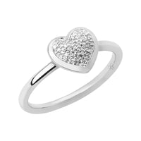 LINKS OF LONDON Ladies Diamond Essentials 925 Heart Pave Ring P BNWT RRP215