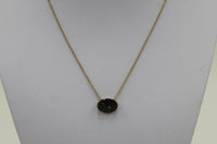 LINKS OF LONDON Black Diamond Gold Essentials Concave Necklace RRP705 NEW