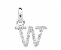 LINKS OF LONDON Alphabet Letter W Diamond Charm Sterling Silver RRP140 NEW