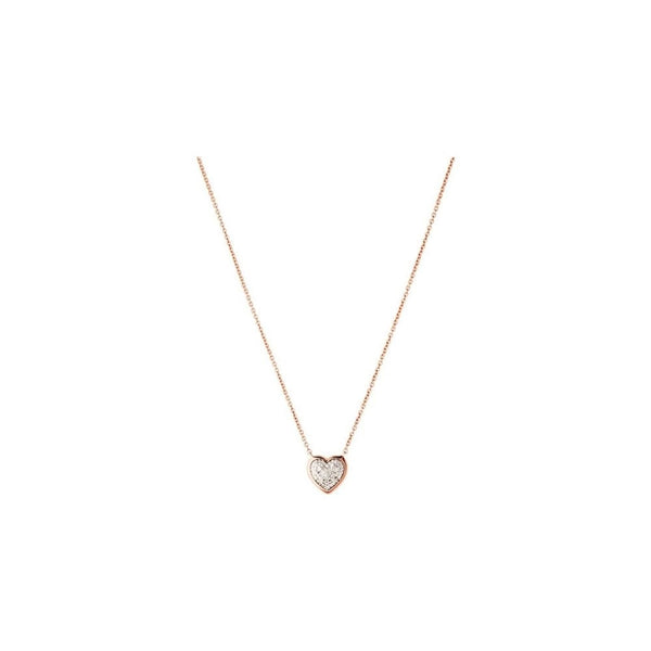 LINKS OF LONDON Ladies Silver Diamond Essentials Pave Heart Necklace NEW